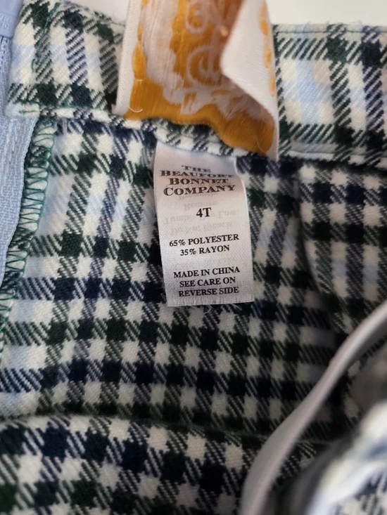 The Beaufort Bonnet Company Plaid 4t Skirt & Janie And Jack Green Blouse Outfit - Picture 3 of 7